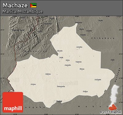 Shaded Relief Map of Machaze, darken