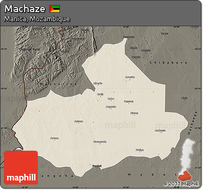Shaded Relief Map of Machaze, darken