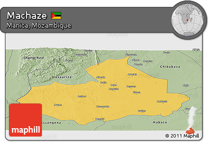 Savanna Style Panoramic Map of Machaze
