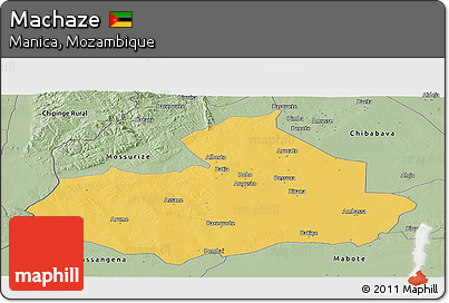 Savanna Style Panoramic Map of Machaze