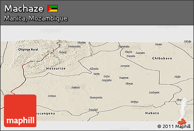 Shaded Relief Panoramic Map of Machaze