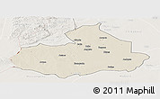 Shaded Relief Panoramic Map of Machaze, lighten