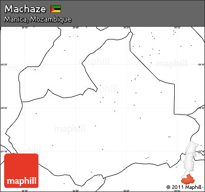 Blank Simple Map of Machaze, no labels
