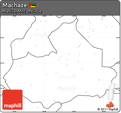 Blank Simple Map of Machaze, no labels