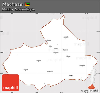 Classic Style Simple Map of Machaze, cropped outside