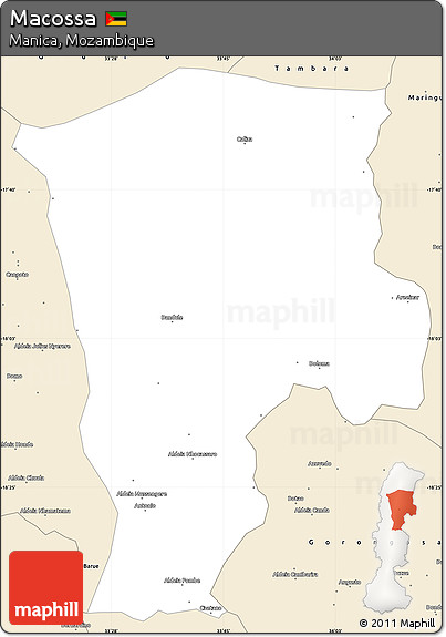 Classic Style Simple Map of Macossa