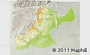 Physical 3D Map of Mossurize, lighten, semi-desaturated