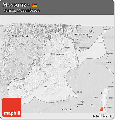 Silver Style 3D Map of Mossurize