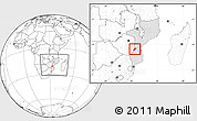 Blank Location Map of Mossurize, highlighted country, within the entire country