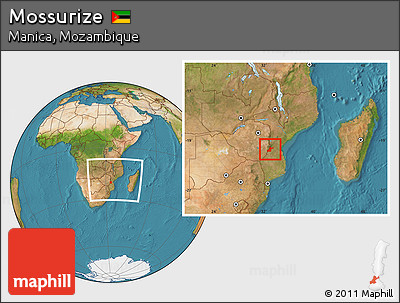 Satellite Location Map of Mossurize, within the entire country
