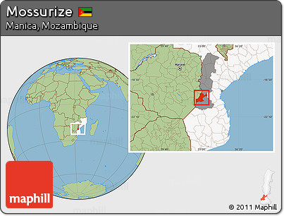 Savanna Style Location Map of Mossurize, highlighted country, highlighted parent region
