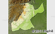 Physical Map of Mossurize, darken