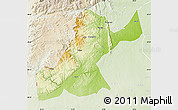 Physical Map of Mossurize, lighten