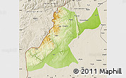 Physical Map of Mossurize, shaded relief outside