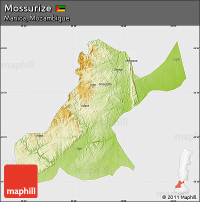 Physical Map of Mossurize, single color outside