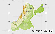 Physical Map of Mossurize, single color outside