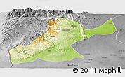 Physical Panoramic Map of Mossurize, desaturated
