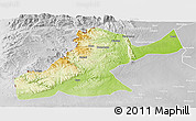 Physical Panoramic Map of Mossurize, lighten, desaturated