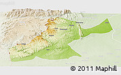 Physical Panoramic Map of Mossurize, lighten