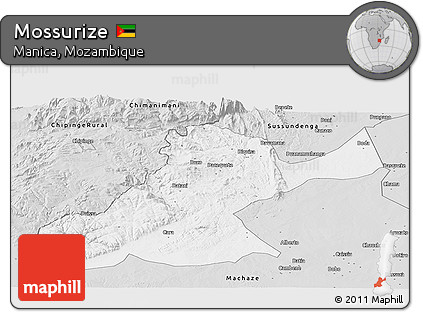 Silver Style Panoramic Map of Mossurize