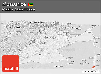 Silver Style Panoramic Map of Mossurize