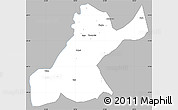 Gray Simple Map of Mossurize, single color outside