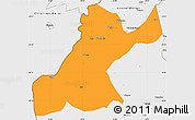 Political Simple Map of Mossurize, single color outside, borders and labels