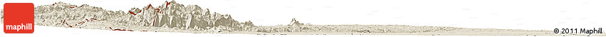 Shaded Relief Horizon Map of Sussundenga
