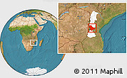 Satellite Location Map of Sussundenga, highlighted parent region