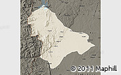 Shaded Relief Map of Sussundenga, darken