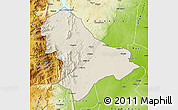 Shaded Relief Map of Sussundenga, physical outside