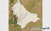 Shaded Relief Map of Sussundenga, satellite outside