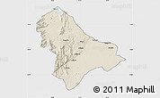 Shaded Relief Map of Sussundenga, single color outside