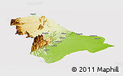 Physical Panoramic Map of Sussundenga, cropped outside