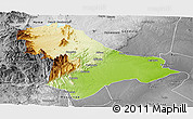 Physical Panoramic Map of Sussundenga, desaturated