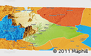 Physical Panoramic Map of Sussundenga, political outside