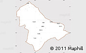 Classic Style Simple Map of Sussundenga, cropped outside