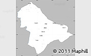 Gray Simple Map of Sussundenga, single color outside
