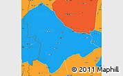 Political Simple Map of Sussundenga