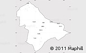 Silver Style Simple Map of Sussundenga, cropped outside