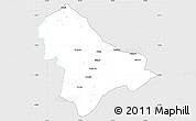 Silver Style Simple Map of Sussundenga, single color outside