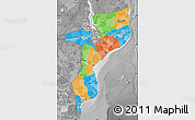 Political Map of Mozambique, desaturated