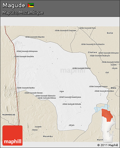 Classic Style 3D Map of Magude