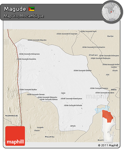 Classic Style 3D Map of Magude