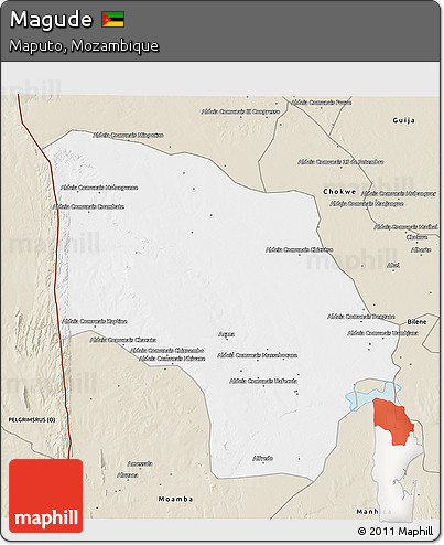Classic Style 3D Map of Magude