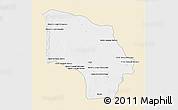 Classic Style 3D Map of Magude, single color outside