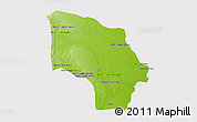 Physical 3D Map of Magude, cropped outside