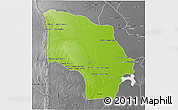 Physical 3D Map of Magude, desaturated