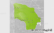 Physical 3D Map of Magude, lighten, desaturated