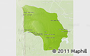 Physical 3D Map of Magude, lighten